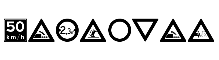 traffic signs tfb  Free Fonts Download