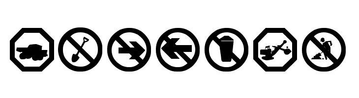 working signs tfb  Free Fonts Download
