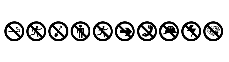 working signs tfb  Free Fonts Download