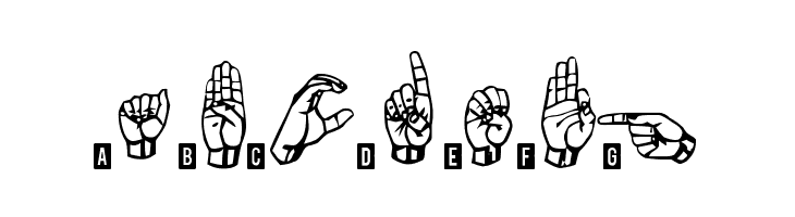 signs language tfb  Free Fonts Download