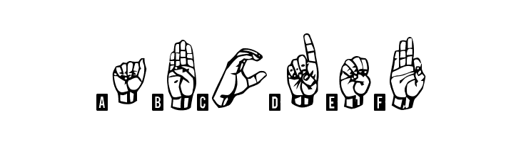 signs language tfb  Free Fonts Download