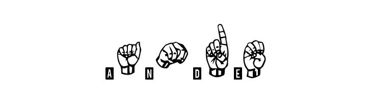 signs language tfb  Free Fonts Download