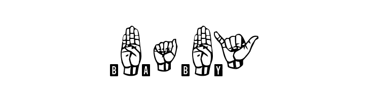 signs language tfb  Free Fonts Download