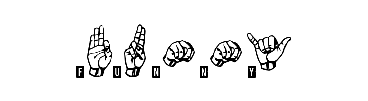 signs language tfb  Free Fonts Download