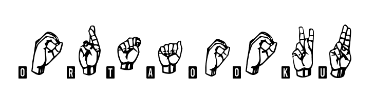 signs language tfb  Free Fonts Download