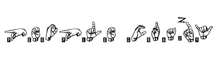 signs language tfb  Free Fonts Download