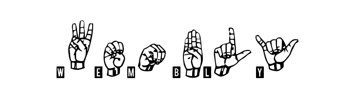 signs language tfb  Free Fonts Download