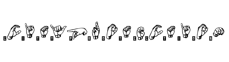 signs language tfb  Free Fonts Download