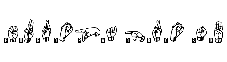 signs language tfb  Free Fonts Download