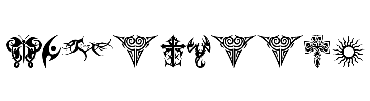 tribal tattoo font  Free Fonts Download