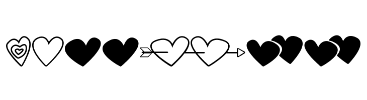 hearts and flowers for valentines  Free Fonts Download