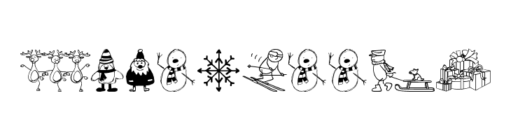 xmas cartoon  Free Fonts Download