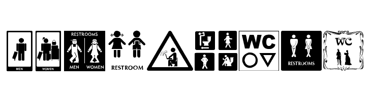 restroom signs tfb  Free Fonts Download