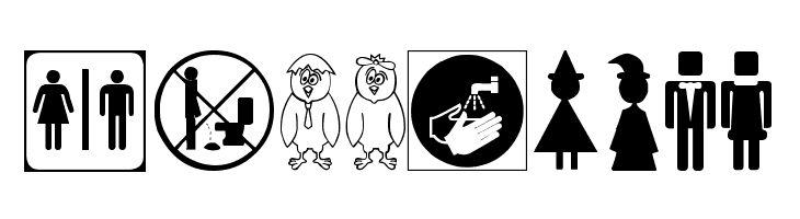 restroom signs tfb  Free Fonts Download