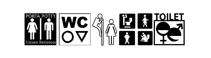 restroom signs tfb  Free Fonts Download