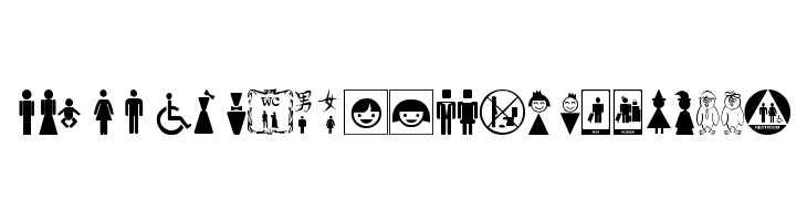 restroom signs tfb  Free Fonts Download