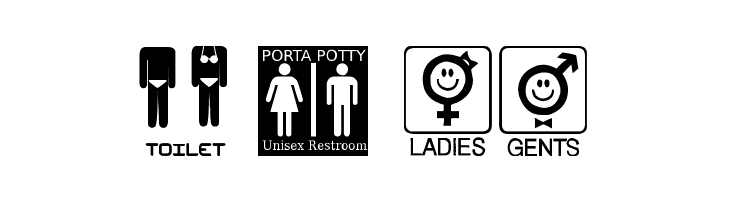 restroom signs tfb  Free Fonts Download