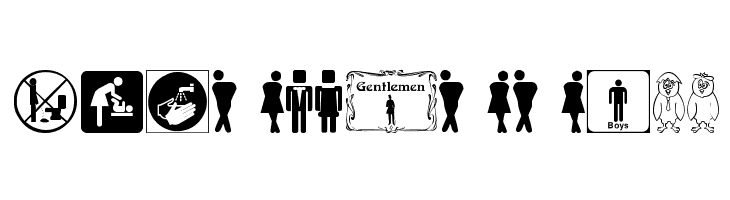 restroom signs tfb  Free Fonts Download