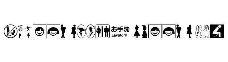 restroom signs tfb  Free Fonts Download