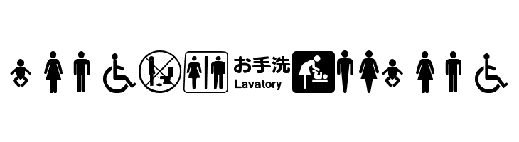 restroom signs tfb  Free Fonts Download