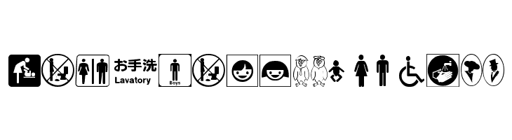 restroom signs tfb  Free Fonts Download