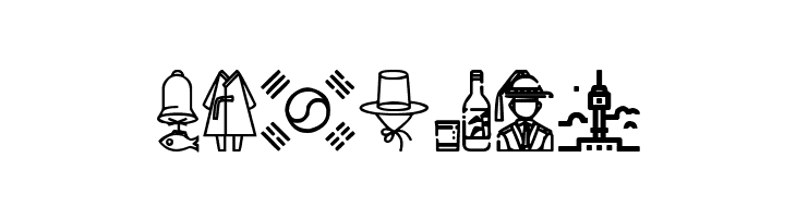 Korean Icons  Free Fonts Download