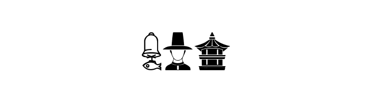 Korean Icons  Free Fonts Download