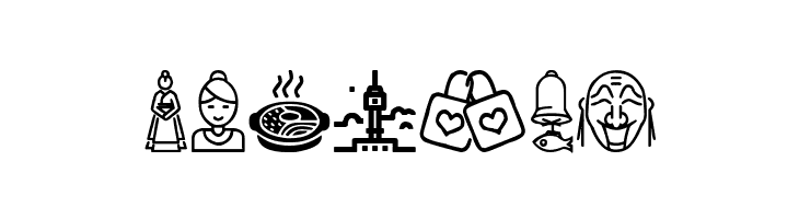 Korean Icons  Free Fonts Download