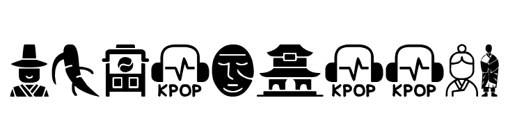 Korean Icons  Free Fonts Download