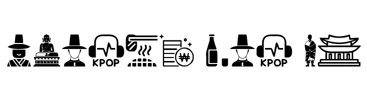 Korean Icons  Free Fonts Download