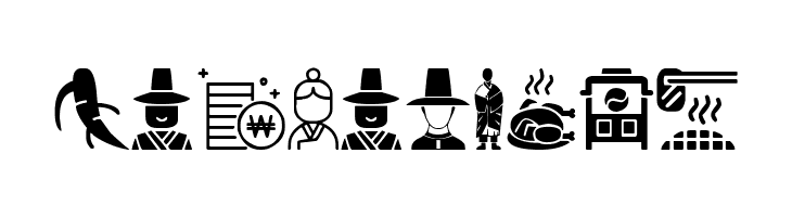 Korean Icons  Free Fonts Download