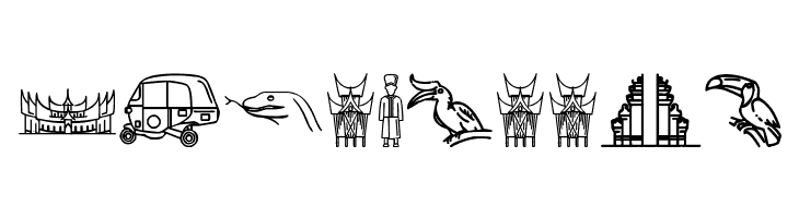 Indonesian Icons  Free Fonts Download