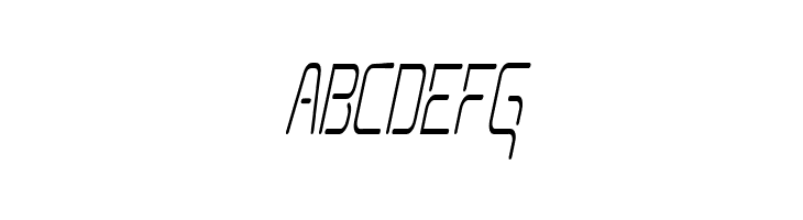 ABCDEFG Aunchanted Condense Oblique Font