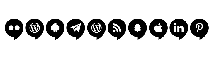 Icons Social Media 14  Free Fonts Download