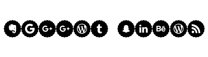 Bottons Social Media 2019  Free Fonts Download