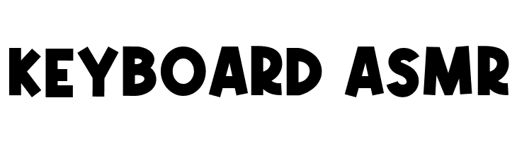 KEYBOARD%2BASMR Alphakind Font