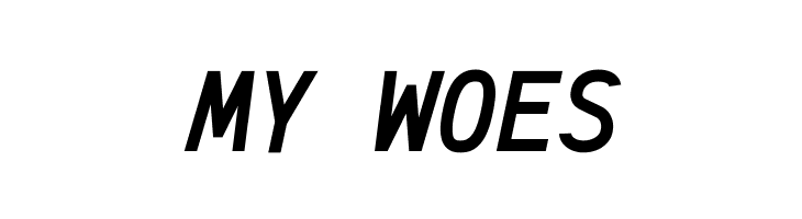 Anka/Coder Condensed Bold Italic  Free Fonts Download