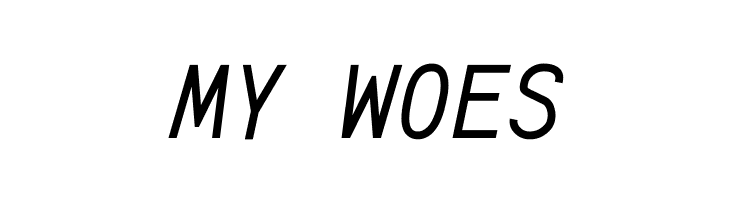 Anka/Coder Condensed Italic  Free Fonts Download