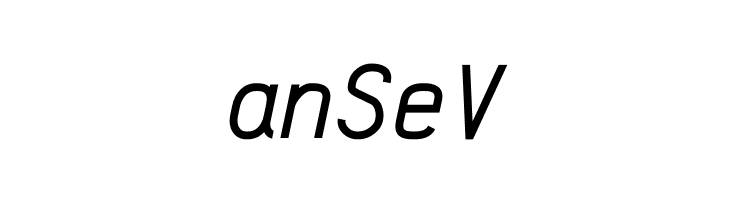 Anka/Coder Condensed Italic  Free Fonts Download