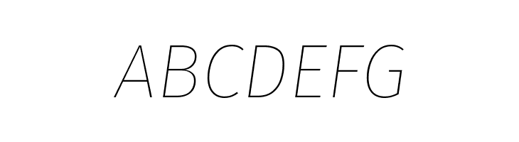 Trujillo Thin Italic  Free Fonts Download