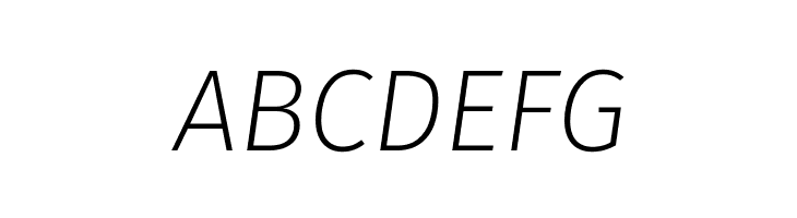 Trujillo ExtraLight Italic  Free Fonts Download