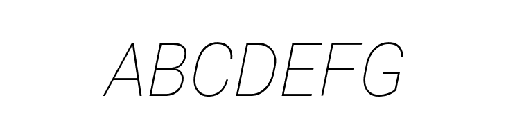 Franko Thin Italic  Free Fonts Download