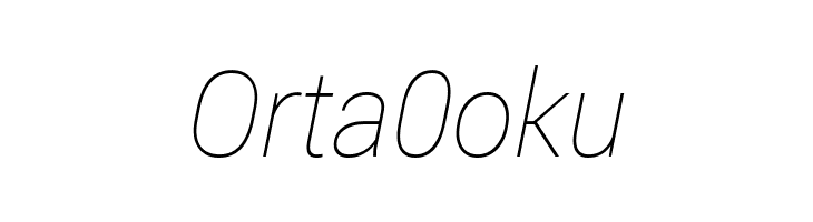 Franko Thin Italic  Free Fonts Download