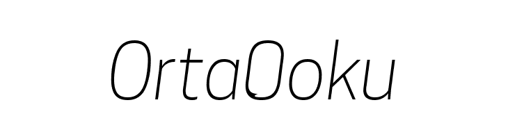 Tanohe Sans ExtraLight Italic  Free Fonts Download