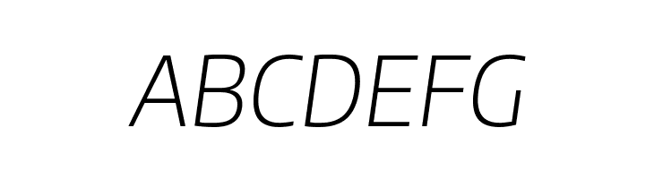 Plata Sans ExtraLight Italic  Free Fonts Download