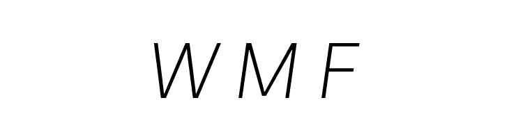 Plata Sans ExtraLight Italic  Free Fonts Download