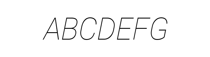 Roberto Sans Thin Italic  Free Fonts Download