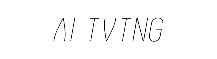 Aardvark Fixed Thin Italic  Free Fonts Download