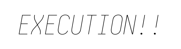 Aardvark Fixed Thin Italic  Free Fonts Download