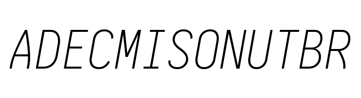 Aardvark Fixed Extralight Italic  Free Fonts Download